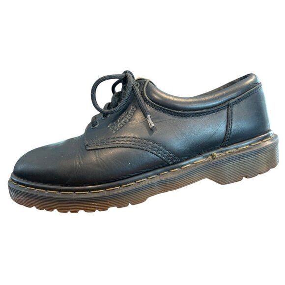 Vintage Dr Martens 8053 Crazy Horse Black Leather Oxford Shoes UK Size 8 England main image 5